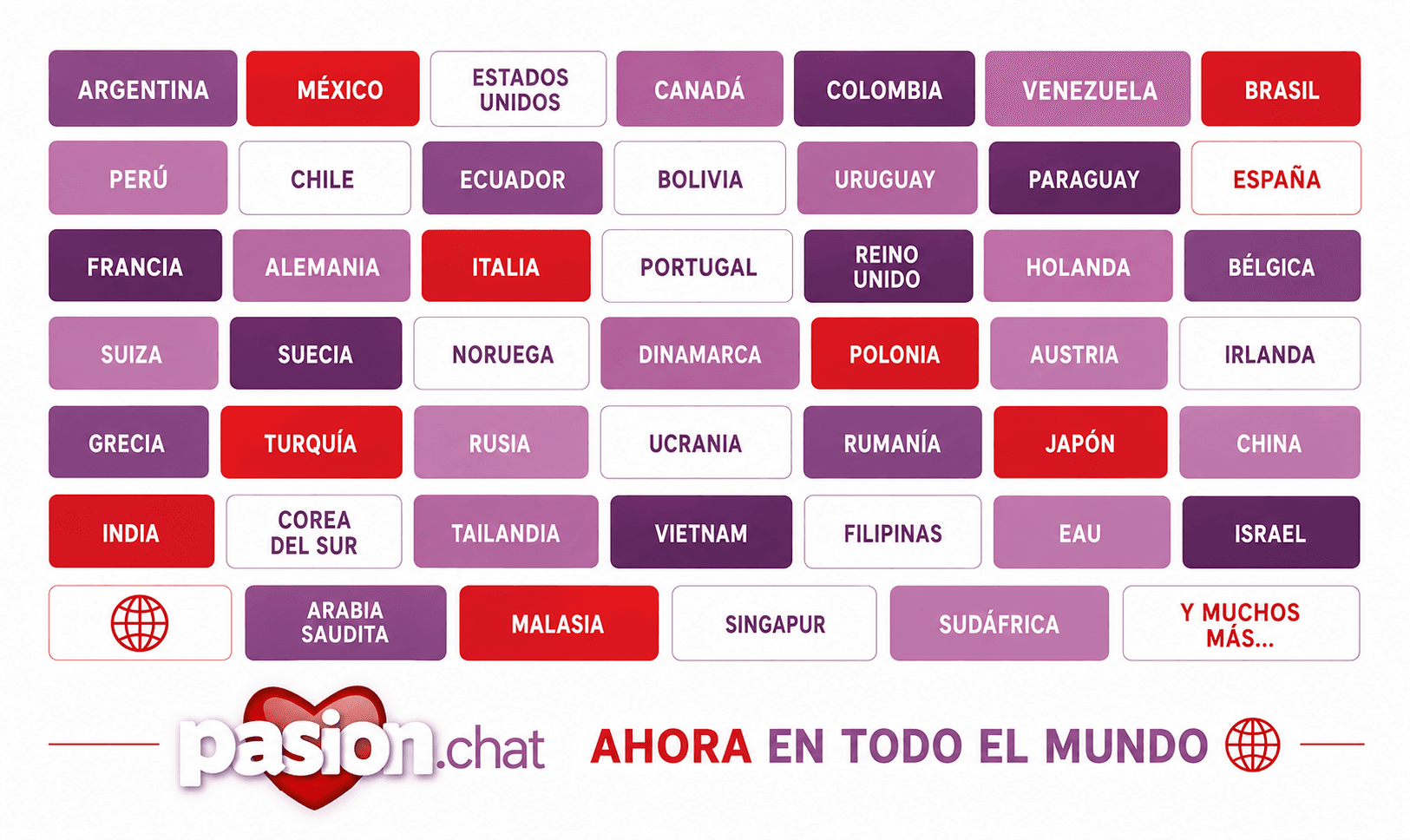PASION.CHAT ahora en todo el mundo